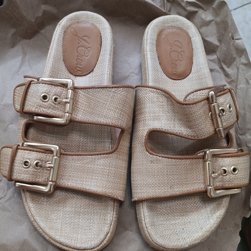 J. Crew Factory Tan Buckle Sandals - Picture 3 of 10